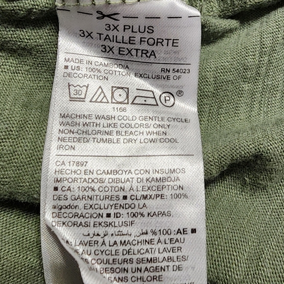 Old Navy Olive Green Short Sleeve Blouse Size 3X - Picture 5 of 5